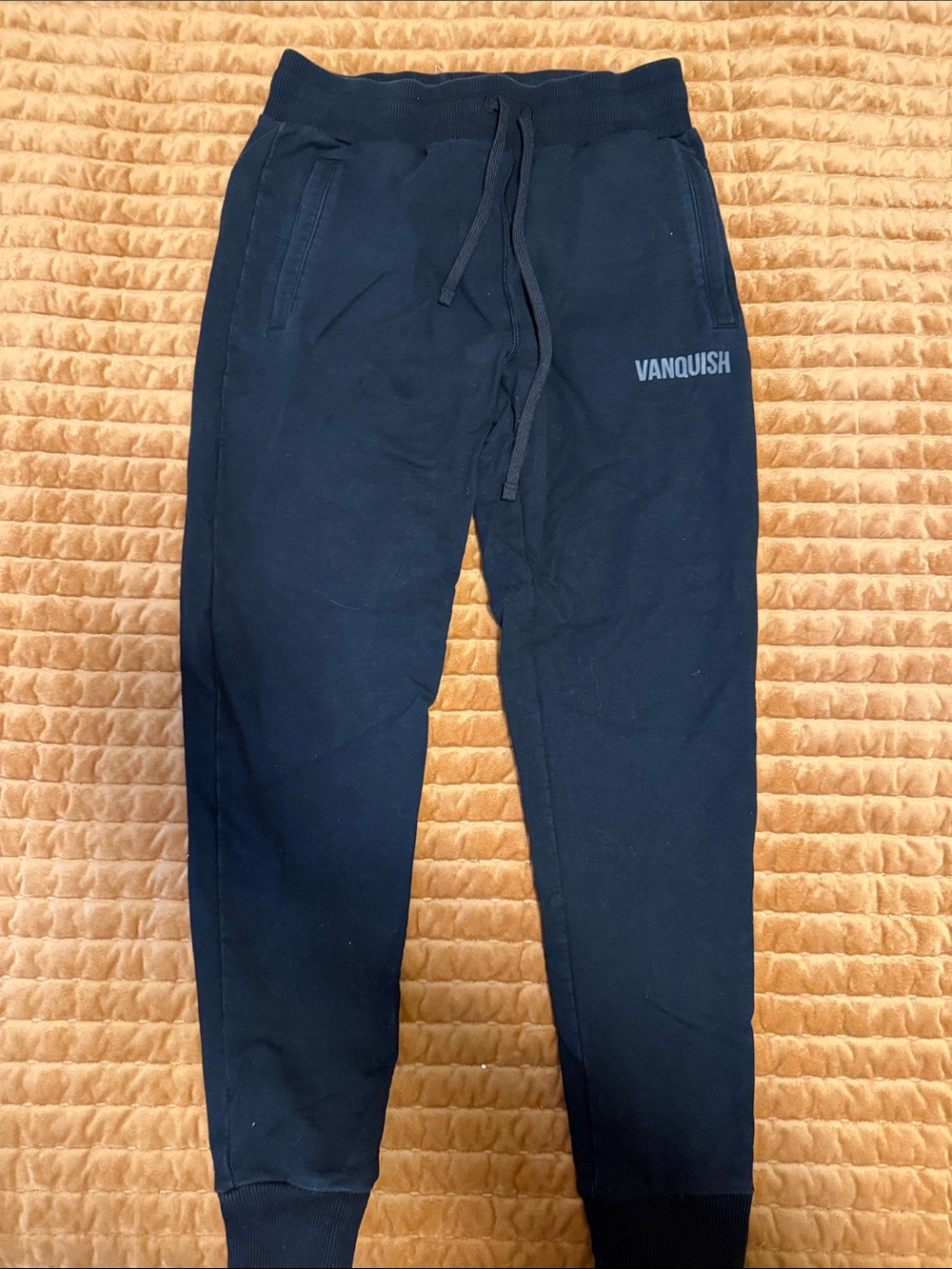 Vanquish Men's Black Jogger Sweatpants with Drawstring